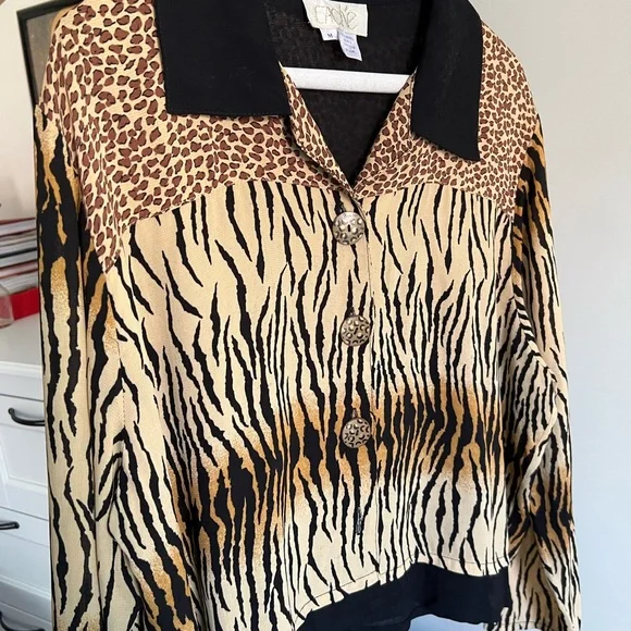 Vintage Caché leopard shirt - Circa 80’s - excellent condition - Picture 5 of 6